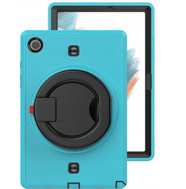 NIKCORP Oklopna maska za Samsung Galaxy Tab A8 10,5" (2022) s rotirajućim stalkom i držačem za ruku, plava